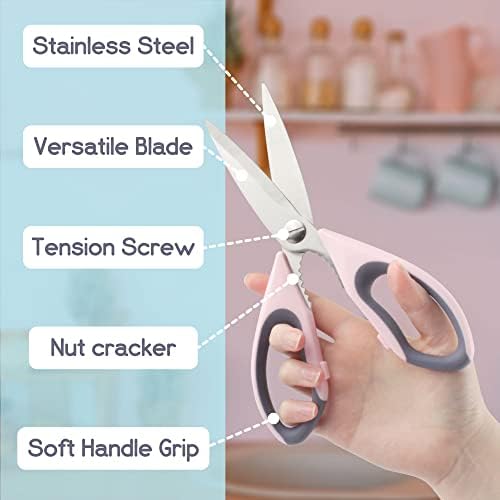 Premium Kitchen Shears - Pink Salt - 3 Scissors