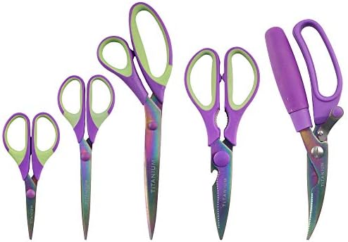 Ultimate Value Scissor Set for Kitchen and Craft Set- 1 Set (5 Scissors)