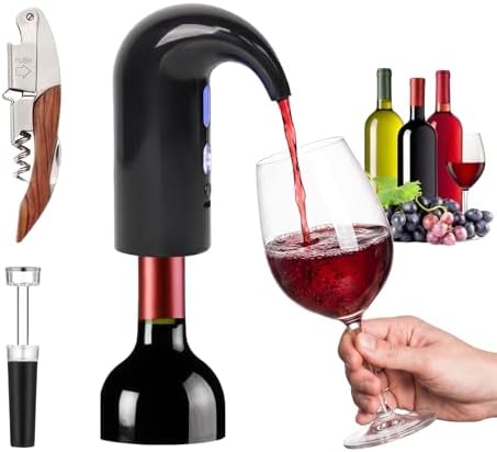 Hotool Electric Wine Aerator, Automatic Wine Dispenser Pump, Wine Gifts