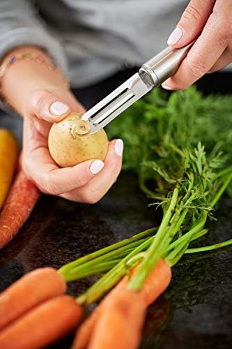 Rosle 12736 Stainless Steel Standard Fruit & Vegetable Peeler with Round Handle, 7.4 Inch