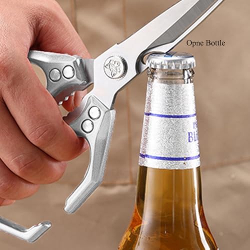 All Purpose Heavy Duty Kitchen Scissors for Food All Metal Cooking Shears for Poultry Meat Sea Food Dishwasher Safe