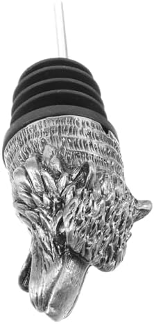Wolf Head Wine Pourer Wine Bottle Topper Wine Bottle Pourer Bottle Pourers Liquors Spouts for Bottles Wine Bottle Sealing Plug Whiskey Pourer Spouts Cork Beer Oil Pourer Alloy