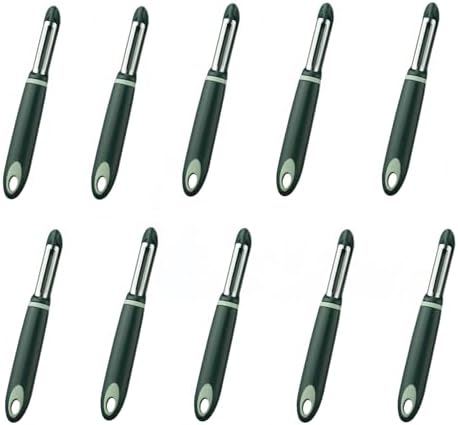 10 Pack Vegetable Potato Peeler for Kitchen,Ergonomic Soft-Touch Handle-Black (Aquamarine, 10 Pack)