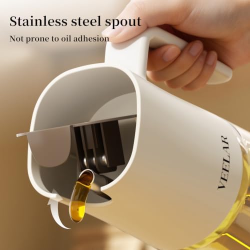 Glass Olive Oil Dispenser Bottle, 2 Pcs, 550ml