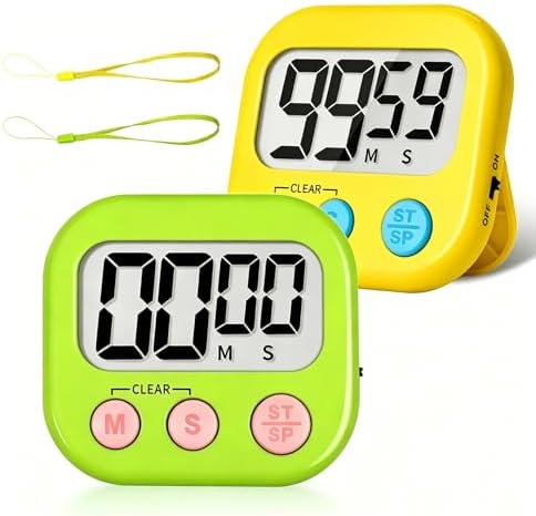ZILLEEN Classroom Timer for Kids Teachers 2 Pack Digital Timers Green Ye
