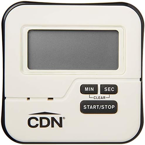 CDN Waterproof Kitchen Timer | Big Digital Display | 90-Second Loud Alarm with Flashing Light | Shatterproof & Steamproof | Magnet & Stand Mount | Ideal for Chefs | TMW1