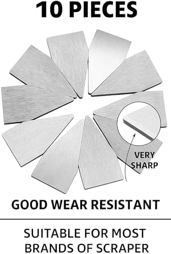 LU&MN Tungsten Carbide Knife Sharpener Blades, 0.3 x 4 x 4.6 Inch, 10 PCS