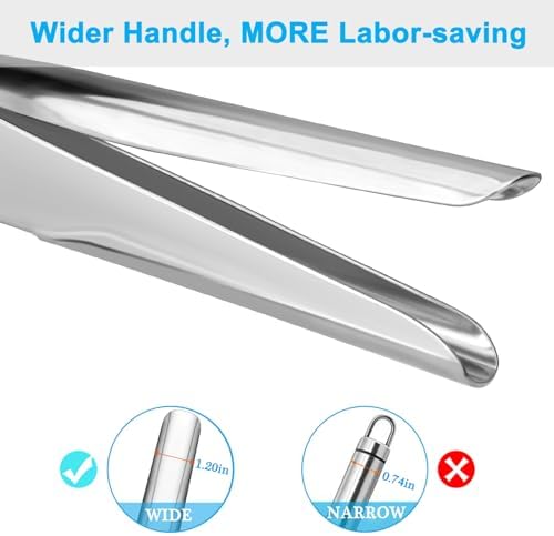 Garlic Press Crusher Stainless Steel Garlic Mincer Heavy Duty Ginger Masher Squeezer Manual,Garlic Smasher with Peeler and Cleaning Brush Set Dishwasher Safe Large No Peel Easy Clean Kitchen,Silver