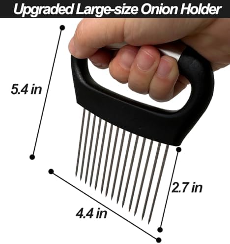 Large Onion Holder for Slicing, Food Slicing Guide with Safe Storage Cover