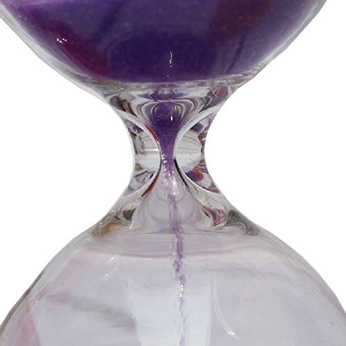 Large Fashion Colorful Sand Glass Sandglass Hourglass Timer Clear Smooth Glass Measures Home Desk Decor Xmas Birthday Gift (60 Minutes, Purple)