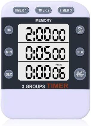 Digital Dual Kitchen Timer, Multiple Channels Countdown Timer