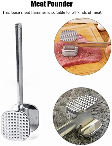 Gavigain Meat Tenderizer, Stainless Steel Meat Pounder Household Thicken Beef Meat Tenderizer Hammer Kitchen Meat Mallet Veal Cutlets Meat Tenderizer Tool - Meat Pounder Flattener