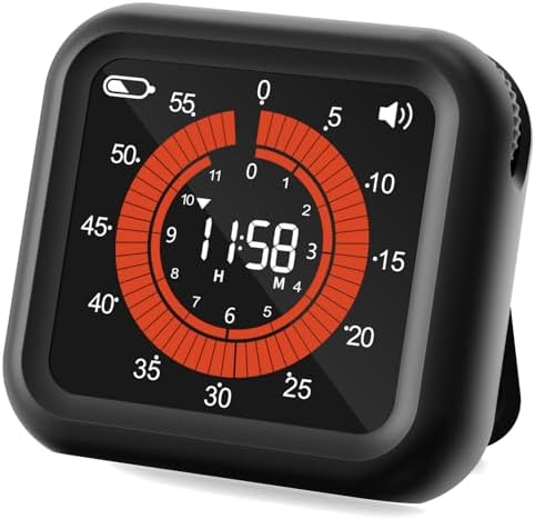 Digital Magnetic Visual Kitchen Timer, Up to 11H 59M Countdown & Count Up