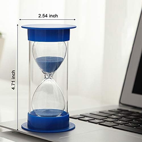 EMDMAK Sand Timer, Acrylic Hourglass Timer Colorful Sandglass Timer 1 min/2 mins/3 mins/5 mins/10 mins/15 mins Sand Clock for Games Classroom Home Office(Large)