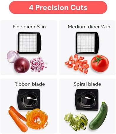 Pro Original Vegetable Chopper & Spiralizer, Kitchen Prep Tool