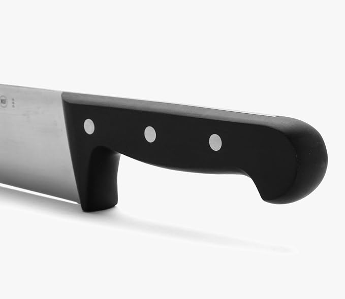 Arcos Butcher Knife 12 Inch Nitrum Stainless Steel and 300 mm blade. 394 gr. Professional Cleaver Knife. Ergonomic Polyoxymethylene POM Handle. Series Universal. Color Black