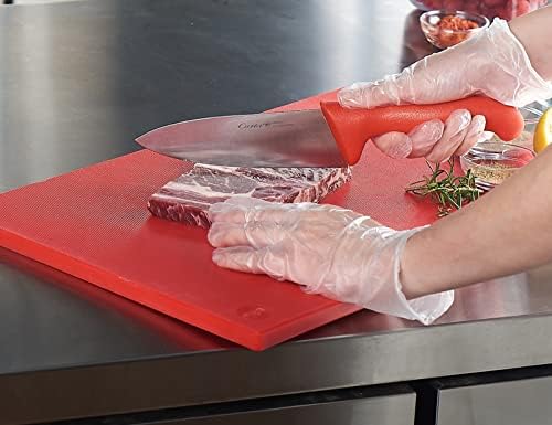 CURTA Cutting Boards for Kitchen, 18" x 12" x 0.5" Red Color Coded Plastic Chopping Board with Anti Slip Surface Dishwasher Safe
