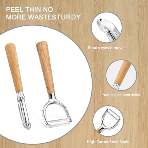Potato Peelers Set Stainless Steel Peeler,Y-Shaped and I-Shaped Peelers