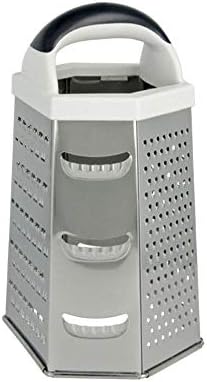 Metaltex Hexagonal "Joker" Stainless Steel Grater, Silver