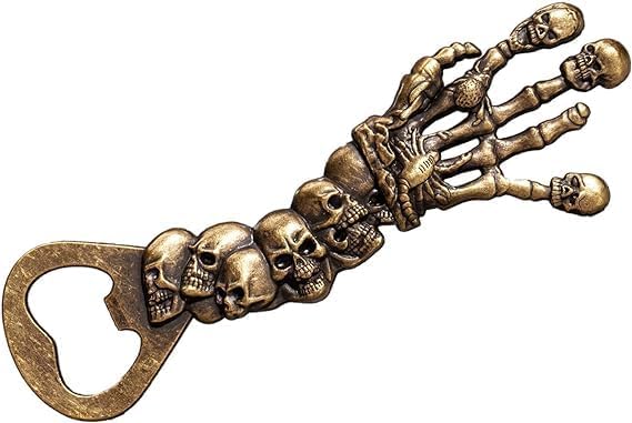 Unique Vintage Skeleton Hand Wine Beer Bottle Opener
