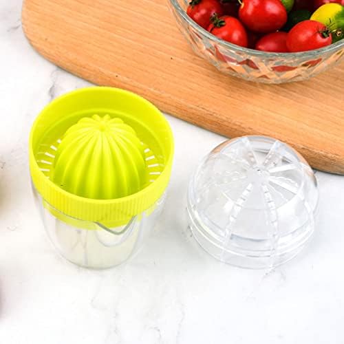 UPKOCH Manual Citrus Juicer Cup Portable Fruit Squeezer for Orange Lemon and Small Fruit Ergonomic Hand Juicer for Kitchen Home Bar Bakery and Milk Tea Shop 4.13 X 3.14 X 3.14 in 2 Pack