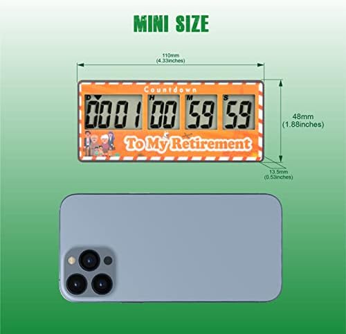 YOOREAL Digital Kitchen Timer,Retirement Countdown Timer 9999 Days,Magnet
