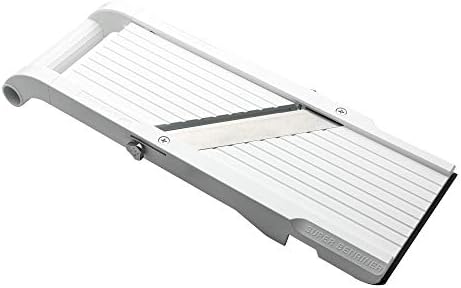 Benriner Mandoline Super Slicer, with 4 Japanese Stainless Steel Blades, BPA Free, 14.5 x 5.25-Inches, Official US Version with Authentic Retail Packaging