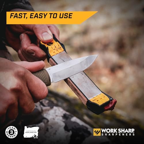 Work Sharp Guided Field Sharpener, Compact Travel Knife Sharpener Tool