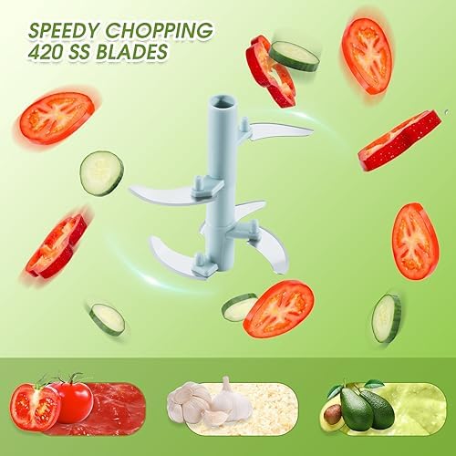 Small Manual Food Processor Protable Meat Salad Fruit Chopper Onion Cutter Garlic Mincer Kitchen Gadgets,900ml