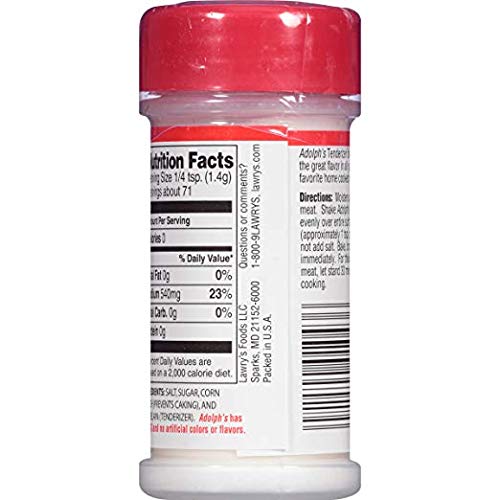Adolphs Meat Tenderizer, Unseasoned, 3.5 oz (Pack - 6)