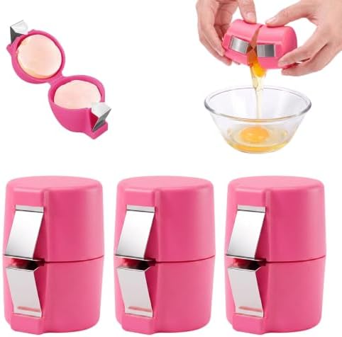 Egg Shell Opener Egg Cracker Tool, Stainless Steel Egg Shell Cutter，Red