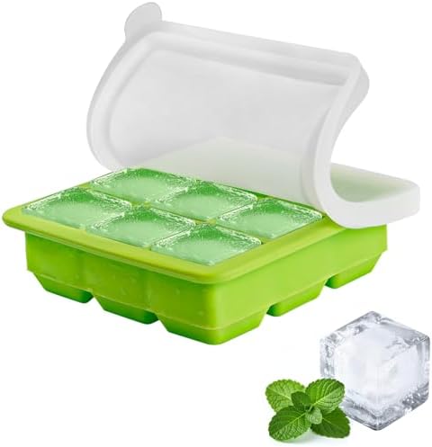Small Ice Cube Trays for Freezer, Silicone Ice Cube Tray with Lid