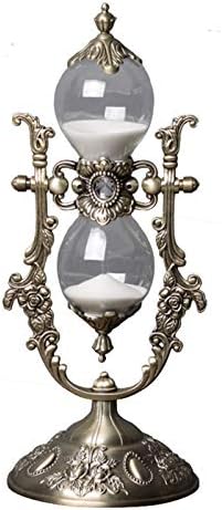Hourglass Timer, 15 Minutes Embossed Golden Hourglass Timer,Used for Vintage Home Decoration, Office/Desk Decoration, Kitchen Wedding Gifts (P1-G42U-8VJR)