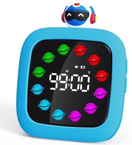 Yunbaoit Digital Visual Timer for Kids, 99-Minute Countdown, Rechargeable