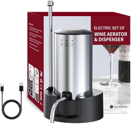 Vinflow Electric Wine Aerator decanter,Rechargeable Measured wine decanter