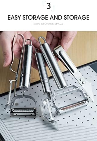 Stainless Steel Dual Blade Vegetable Peeler,Premium Potato Peelers for Kitchen, Grade Julienne Cutter, Slicer, Shredder, Scraper - Fruit, Potatoes, Carrot, Cucumber - Kitchen, Home Staple