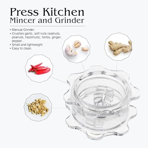 Angel’s Peel Lounge Garlic Mincer (Clear)