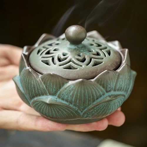 LUNCHS Flower Shape Garlic Keeper for Counter Retro Hollow Lid Garlic Holder Storage Gifts for Friends, Housewarming Gifts Garlic Container, Green, djdrtjtydkjtyk45154854