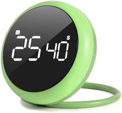 Emerald Quick Que Kitchen Timers, Visual timers Large LED Display Magnetic Countdown Countup Timer for Classroom Cooking Fitness Baking Studying Teaching, Easy for Kids and Seniors (Emerald)