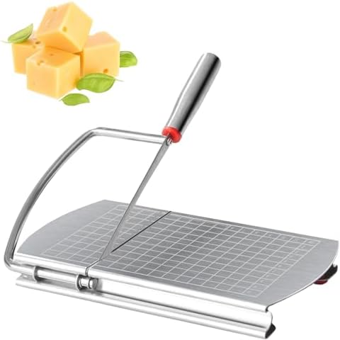 Cheese Cutter,Cheese Slicers for Block Cheese,Multipurpose Cheese Slicers with Grid Scale and Anti Slip Rubber Pads for cutting Cheese,Butter,Sausages,Bread