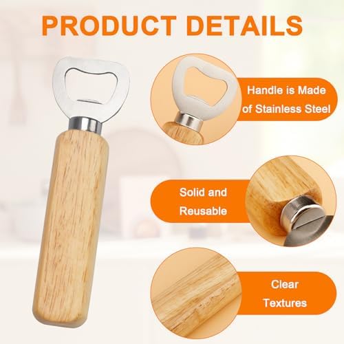 Wood Wine Bottle Opener 50 Pcs Stainless Steel Corkscrews