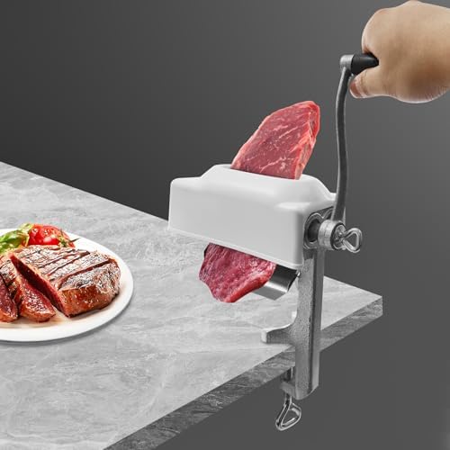 Commercial Meat Tenderizer Cuber, Heavy Duty Manual Meat Tenderizer Manual Hand Crank Design, Improves Marinade Absorption Home BBQ & Cooking Essential Tool