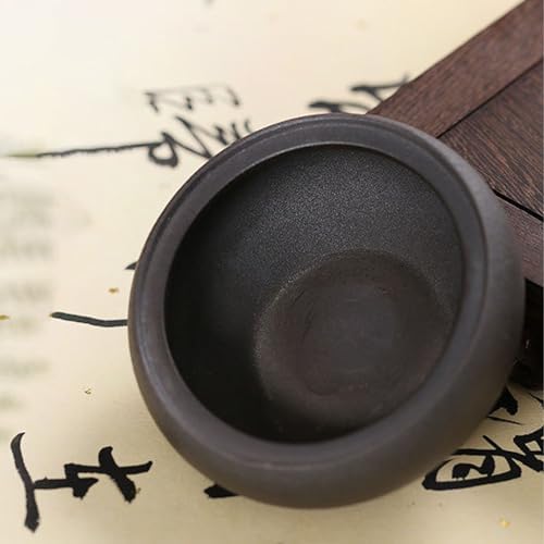 LUNCHS Matte Glaze Garlic Keeper for Counter Countertop Storage Ceramic Jars Garlic Holder Give it to a Friend Who Owns a Restaurant Garlic Container, Black, djdrtjtydkjtyk45154854