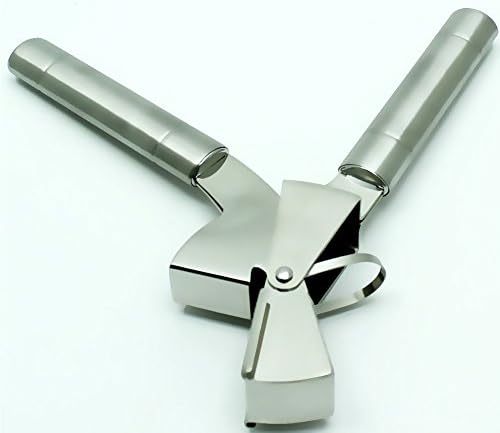 Premium Garlic Press with Hanging Hook & Cleaning Brush - Commercial Grade Stainless Steel (GP0001)