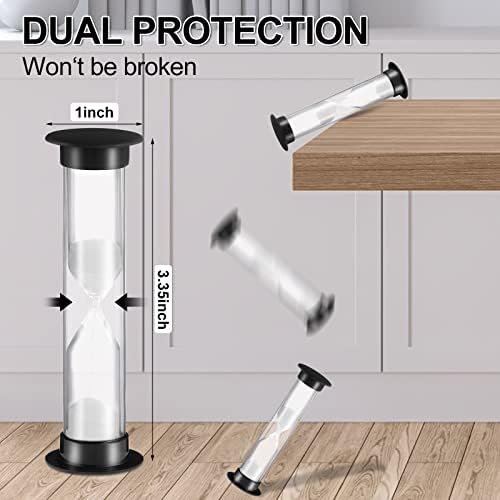 Geelin 24 Pcs 30s Sand Timer Kids for Classroom Acrylic Covered Hourglass Clock Toothbrush Sand Timer for School