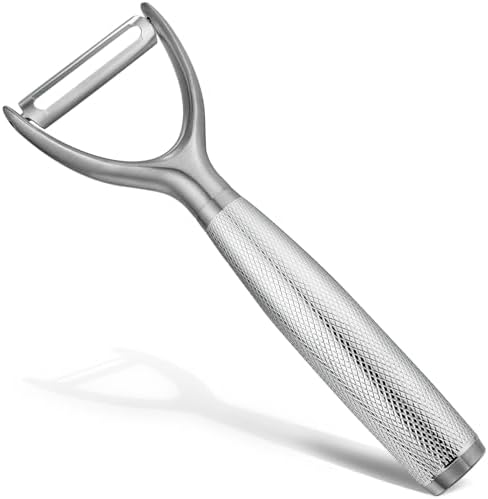 KULUNER Y-Type Vegetable Peeler, Silver Chrome Finish, 304 Stainless Steel Blade, Ultra Sharp Potato Peeler for Apples, Carrots, Heavy Duty Kitchen Peeler