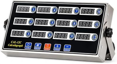 Commercial 12 Channel Digital Kitchen Timer, Calculagraph Fry Timer