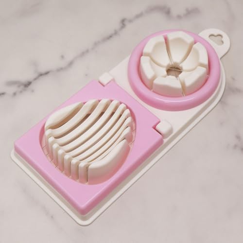 PRETYZOOM Multifunction Egg Cutter with Stainless Steel Wires 3 Slice Modes Hard Boiled Egg Slicer and Peeler Kitchen Gadget for Fruit and Vegetable Cutting 8-Inch Compact Design