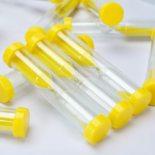 PROLOSO 40 Pcs 1 Minute Sand Timers Plastic Hourglass Sandglass Sand Clock Visual Timers for Kids Children School Class Prize