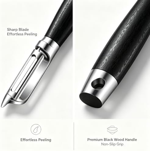 Wood Handle Stainless Steel Vegetable Peeler for Potato Fruit
